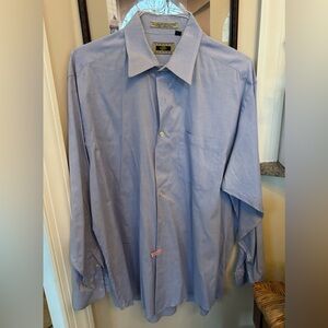 Joseph Abboud Light Blue Dress Shirt Long Sleeve Standard Fit, 17 1/2,36/37